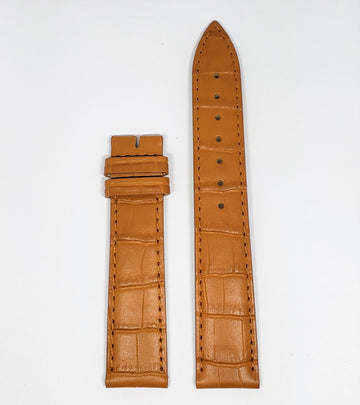 Longines 18mm Light Brown Leather Watch Band # L682101267 - WATCHBAND EXPERT