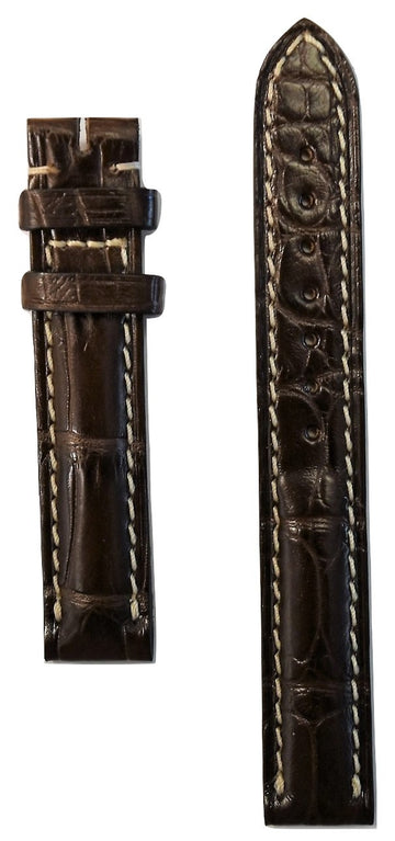Longines 14mm Brown Alligator Leather Watch Band L682101351 - WATCHBAND EXPERT
