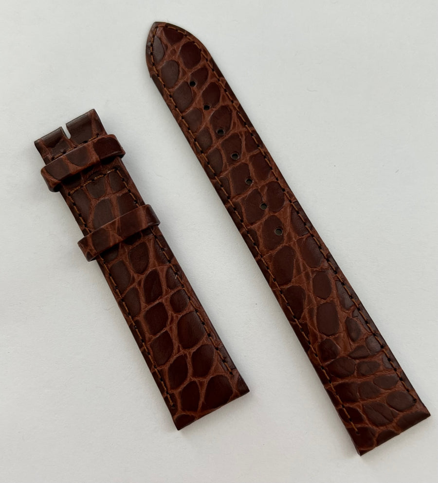 Longines 18mm Brown Leather Strap Watch Band - WATCHBAND EXPERT