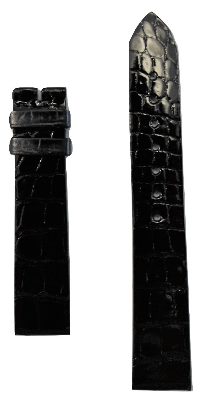 Longines 18mm Black Alligator Leather Watch Band L682111473 - WATCHBAND EXPERT