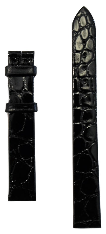 Longines 13mm Black Alligator Leather Watch Band L682111475 - WATCHBAND EXPERT