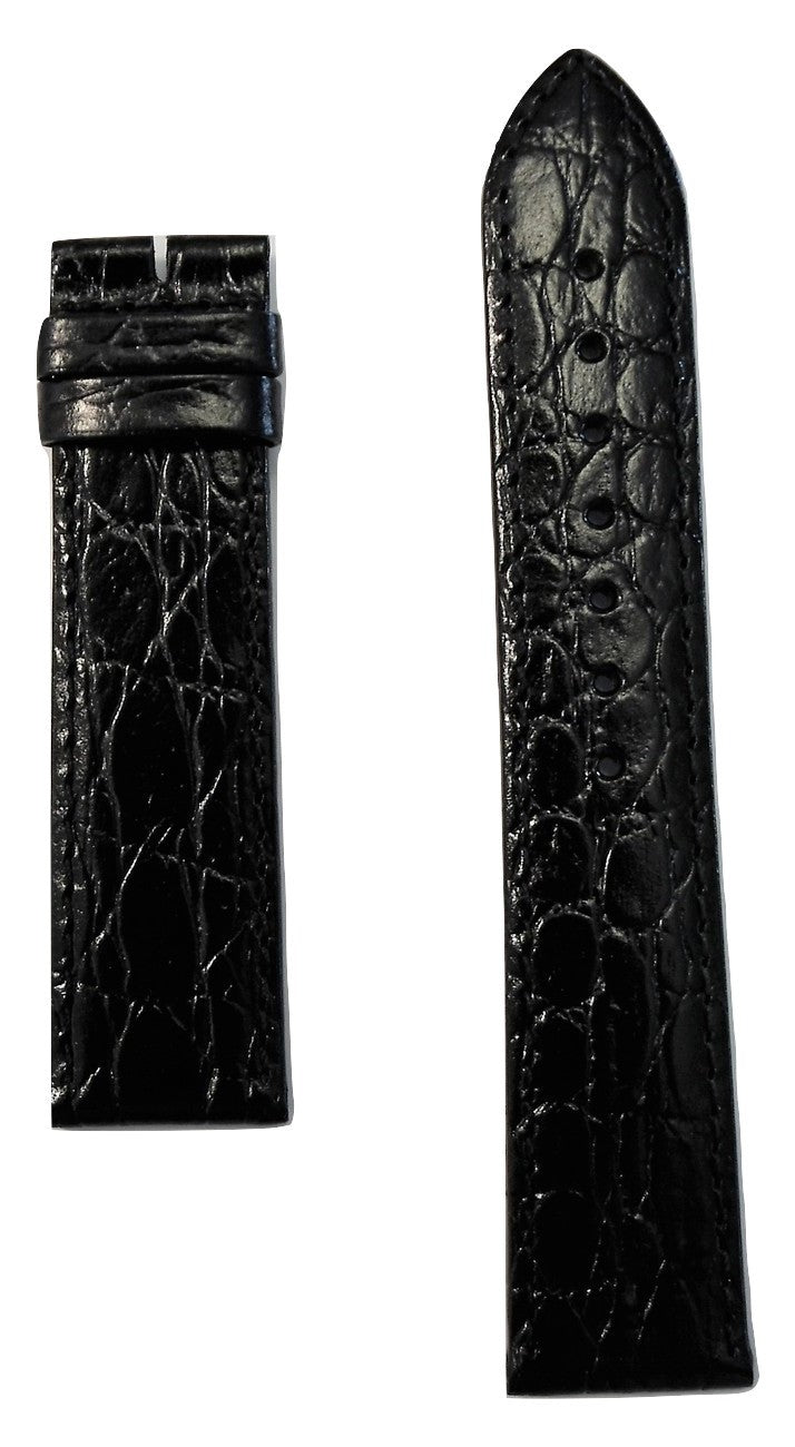 Longines 20mm Black Leather Watch Band L682122618 - WATCHBAND EXPERT
