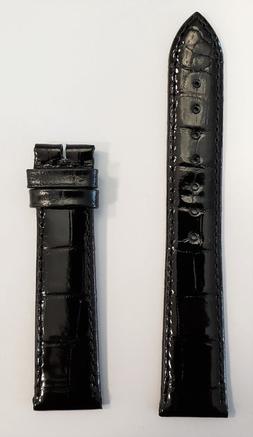 Longines 19mm Black Alligator Leather Watch Band L682134845 - WATCHBAND EXPERT