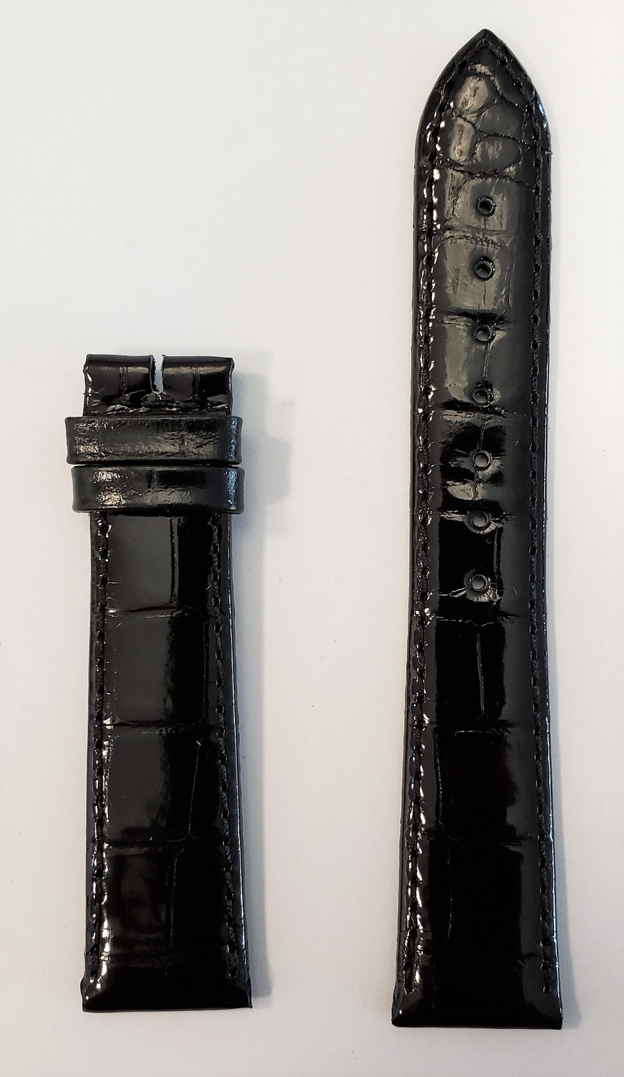 Longines 19mm Black Alligator Leather Watch Band L682134845 - WATCHBAND EXPERT