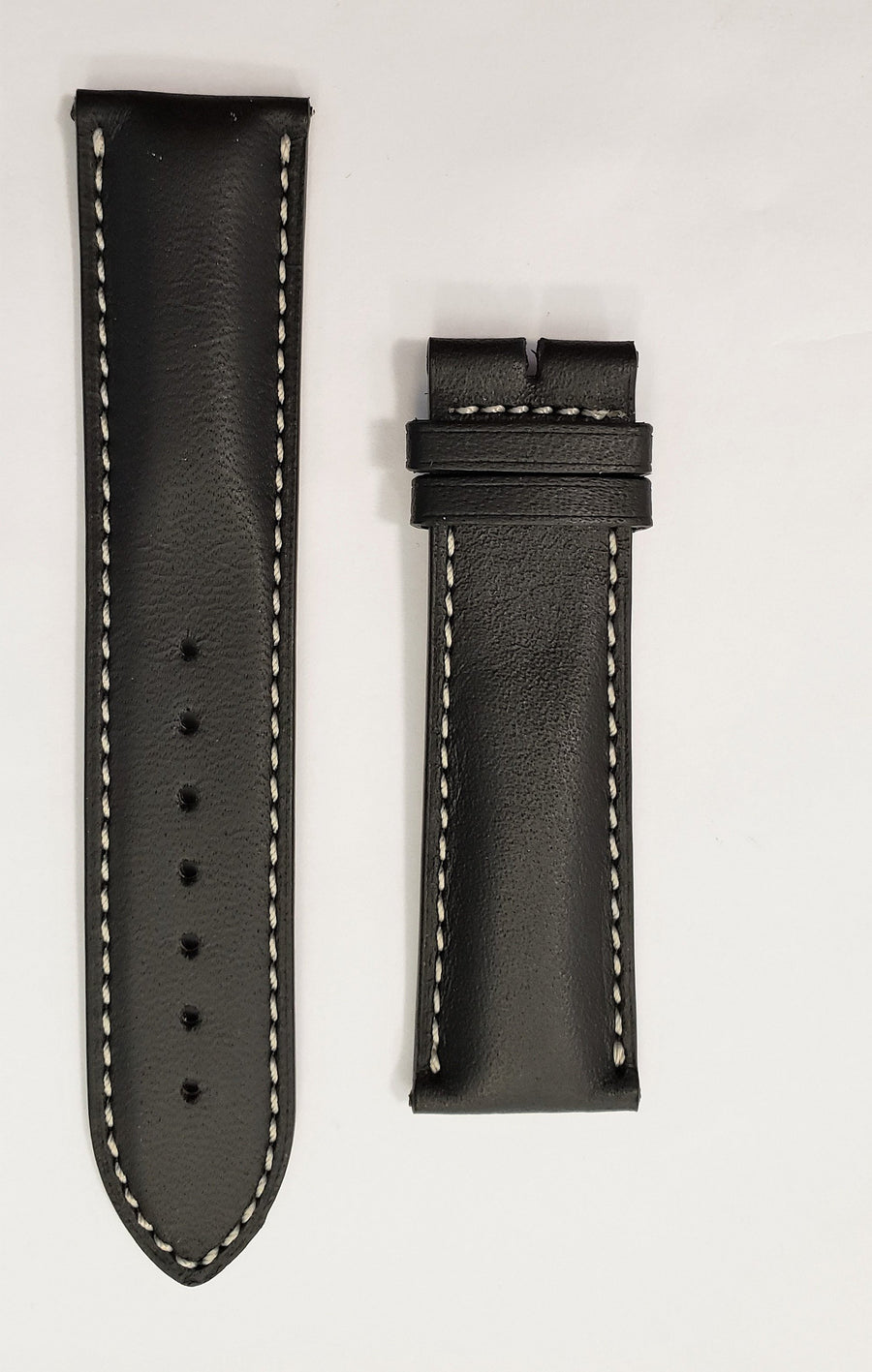 Longines 22mm Black Leather Watch Band L682150231 - WATCHBAND EXPERT