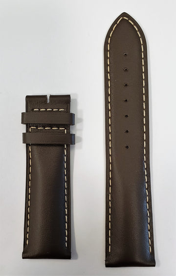 Longines 22mm Brown Leather Watch Band L682150232 - WATCHBAND EXPERT