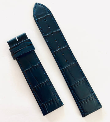 Longines 20mm Blue Leather Watch Band Strap - WATCHBAND EXPERT