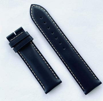 Longines 21mm Blue Leather Watch Band Strap - WATCHBAND EXPERT