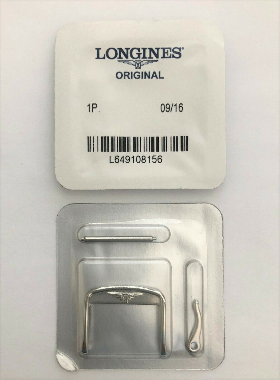 Longines 20mm Silver Clasp Buckle For Leather Watch Bands - WATCHBAND EXPERT