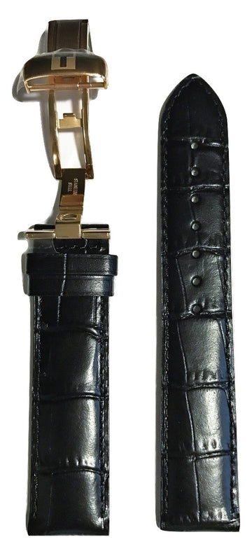Tissot Le Locle Black Leather 19mm Band w/ Buckle for T415423, T006428 - WATCHBAND EXPERT