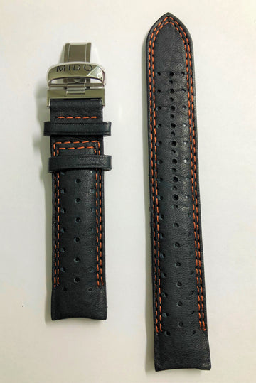 MIDO Ocean Star Model 8730 Black Leather Watch Band - WATCHBAND EXPERT