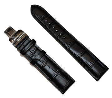 MIDO M016430A / M021431A Black Leather 21mm Band Strap - WATCHBAND EXPERT