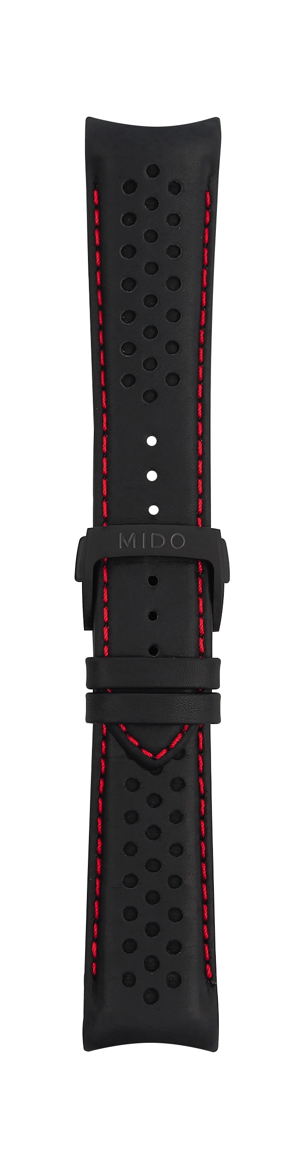 MIDO Multifort M025627A 23mm Black Leather Band Strap - WATCHBAND EXPERT