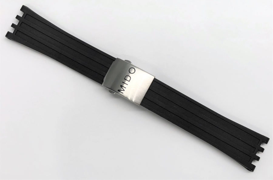 MIDO All Dial M006630A Black Rubber Watch Band - WATCHBAND EXPERT