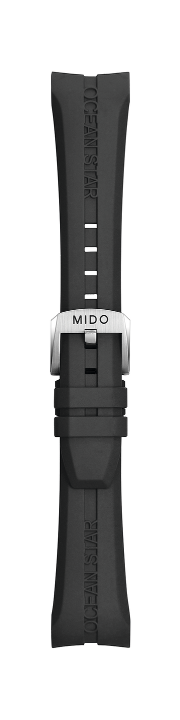 MIDO Ocean Star M011417A / M011430A Black Rubber Watch Band - WATCHBAND EXPERT