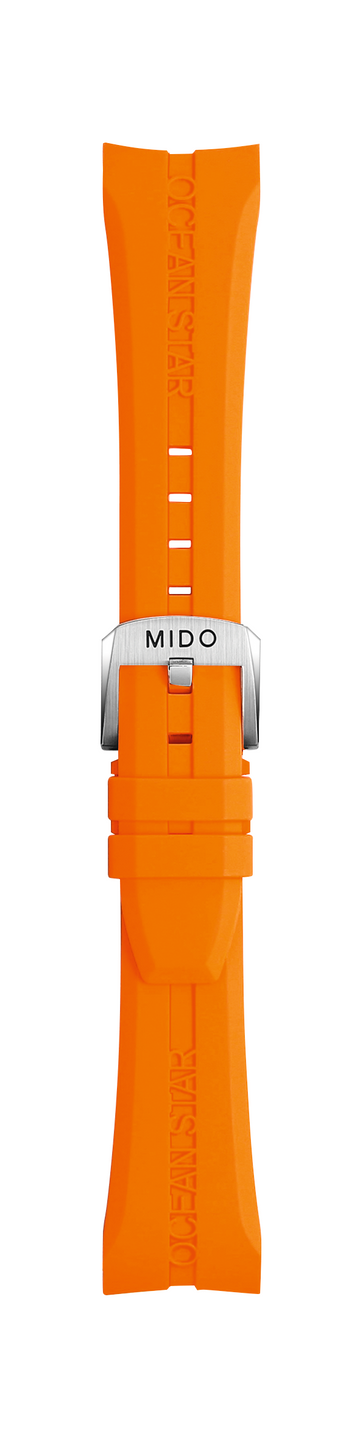 MIDO Ocean Star M011417A / M011430A Orange Rubber Watch Band - WATCHBAND EXPERT