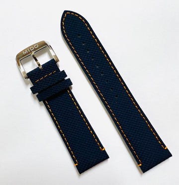 MIDO Ocean Star M026430A Blue Synthetic Strap Watch Band - WATCHBAND EXPERT
