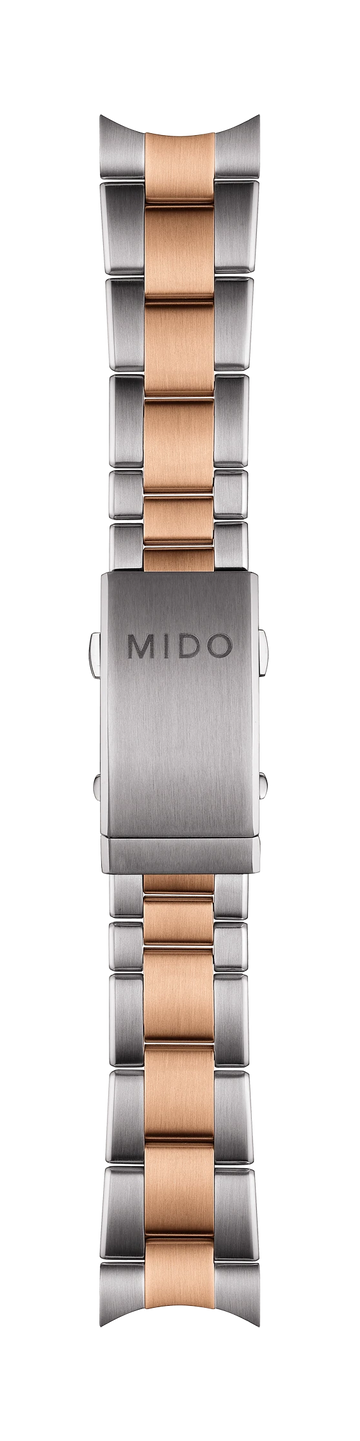 MIDO Ocean Star M026430A Rose-Gold Silver Steel Watch Band - WATCHBAND EXPERT