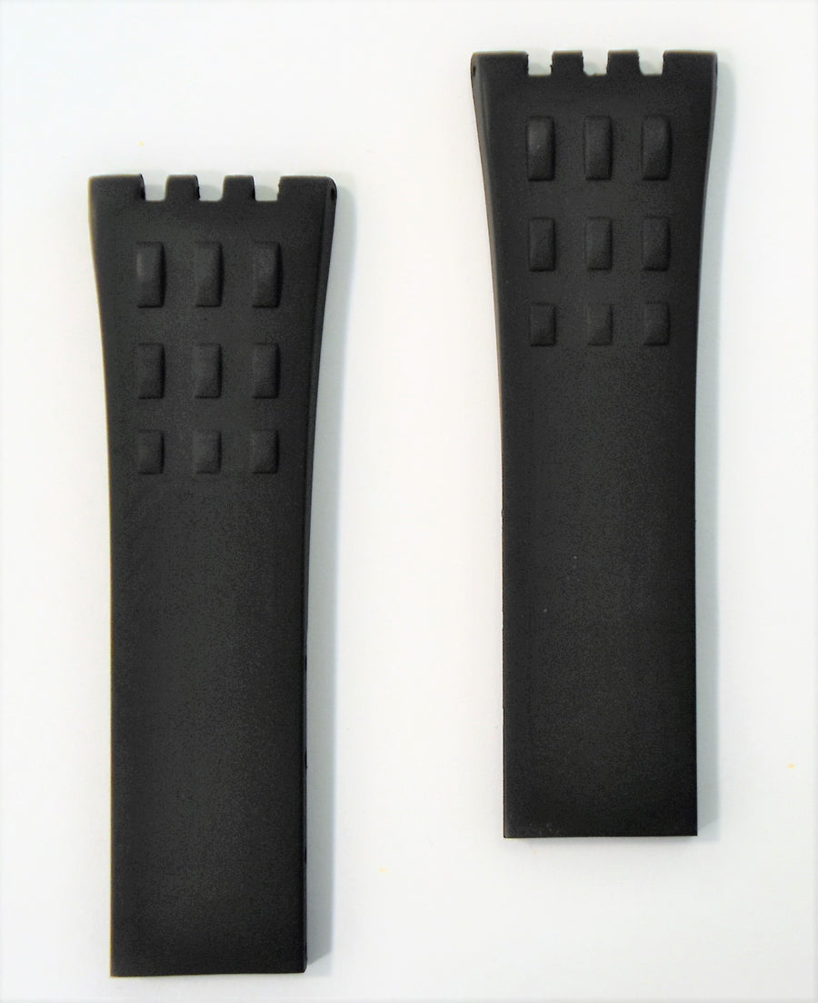 Mido All Dial 8340 / 8360 / 8370 Black Rubber Watch Band - WATCHBAND EXPERT