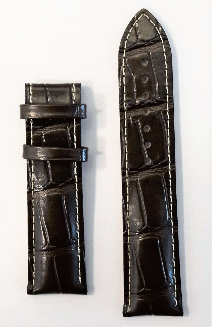 Mido Multifort M005431A 22mm Brown Leather Band Strap - WATCHBAND EXPERT