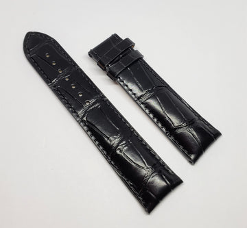 Mido M005430A Multifort 22mm Black Leather Band - WATCHBAND EXPERT