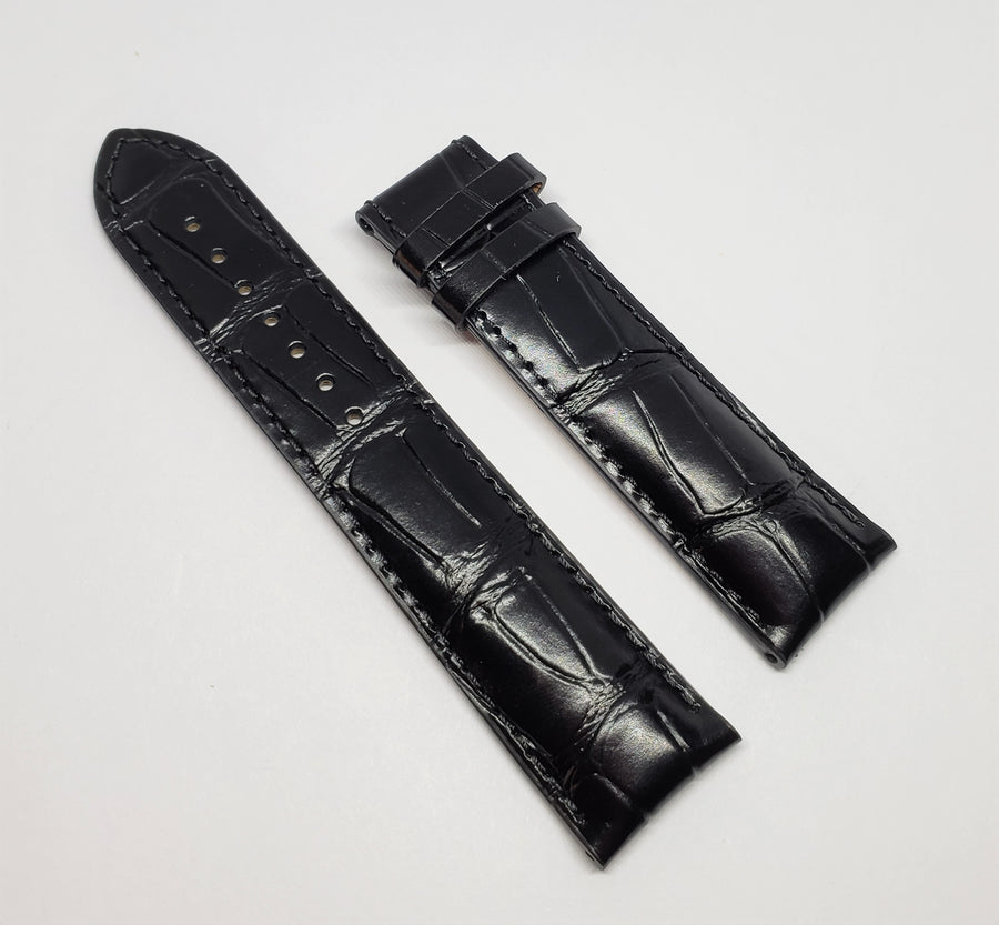 Mido M005430A Multifort 22mm Black Leather Band - WATCHBAND EXPERT