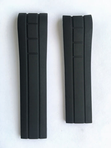 MIDO Multifort Black Rubber 22mm Band Strap for Model: M005930A - WATCHBAND EXPERT