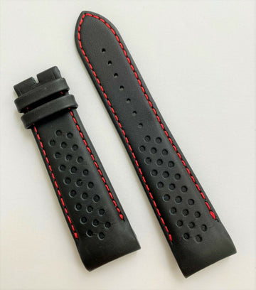 Mido Multifort M025627A 23mm Black Leather Watch Band - WATCHBAND EXPERT
