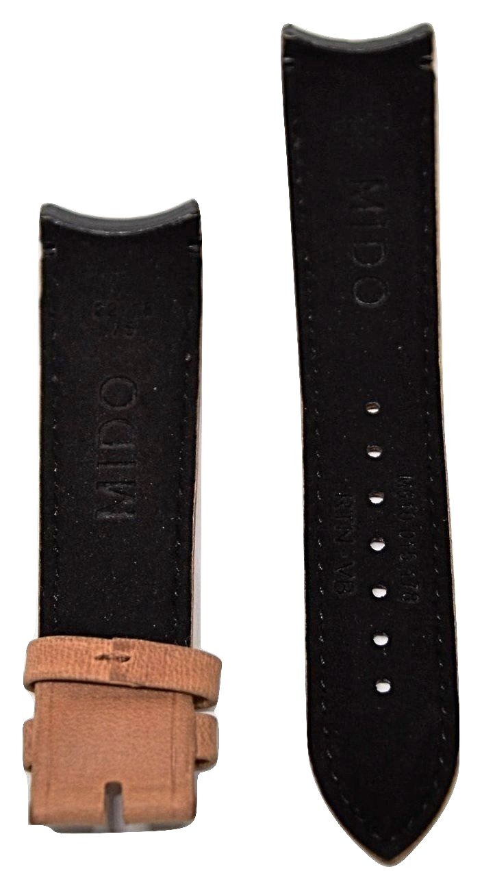 MIDO Multifort 22mm Brown Leather Band Strap For Model: M025407A - WATCHBAND EXPERT