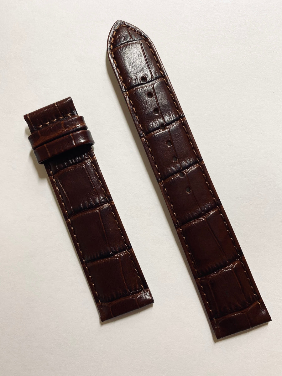 Mido Baroncelli 20mm Brown Leather Band Strap M8600 / M8608 - WATCHBAND EXPERT