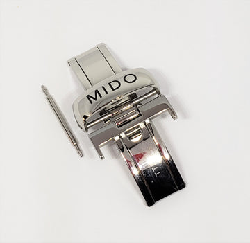 MIDO 18mm Clasp Buckle for Leather strap 18mm at buckle end - WATCHBAND EXPERT