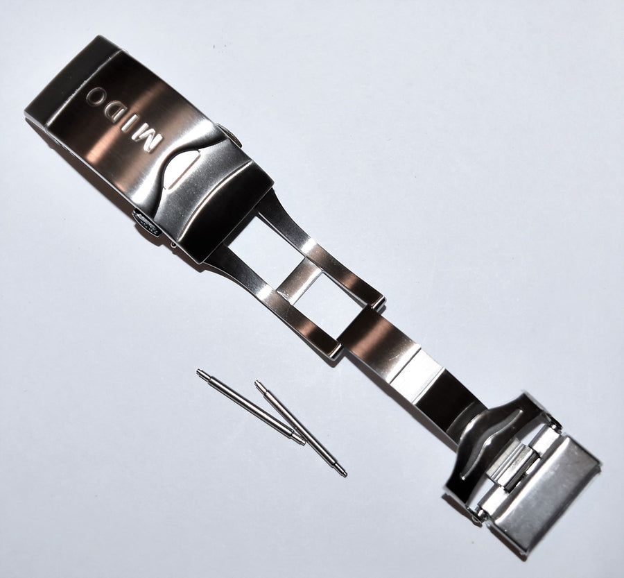 MIDO All Dial 8370 Steel Clasp Buckle For Rubber Strap - WATCHBAND EXPERT