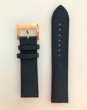 MIDO Ocean Star M026430A Blue Synthetic Leather Watch Band - WATCHBAND EXPERT