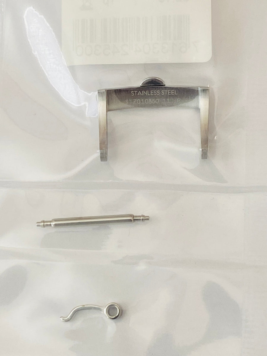 OMEGA 19mm SILVER BUCKLE # STZ010850 - WATCHBAND EXPERT
