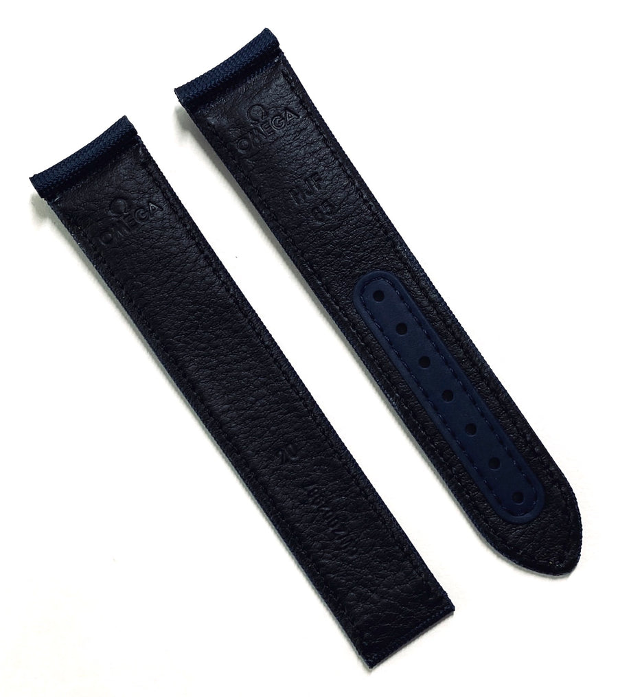 Omega Seamaster 20mm Blue / Yellow Reinforced Fabric Band Strap - WATCHBAND EXPERT