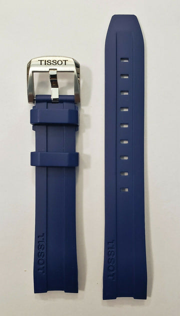 Tissot PRC200 T055410A Blue Rubber Strap Band - WATCHBAND EXPERT