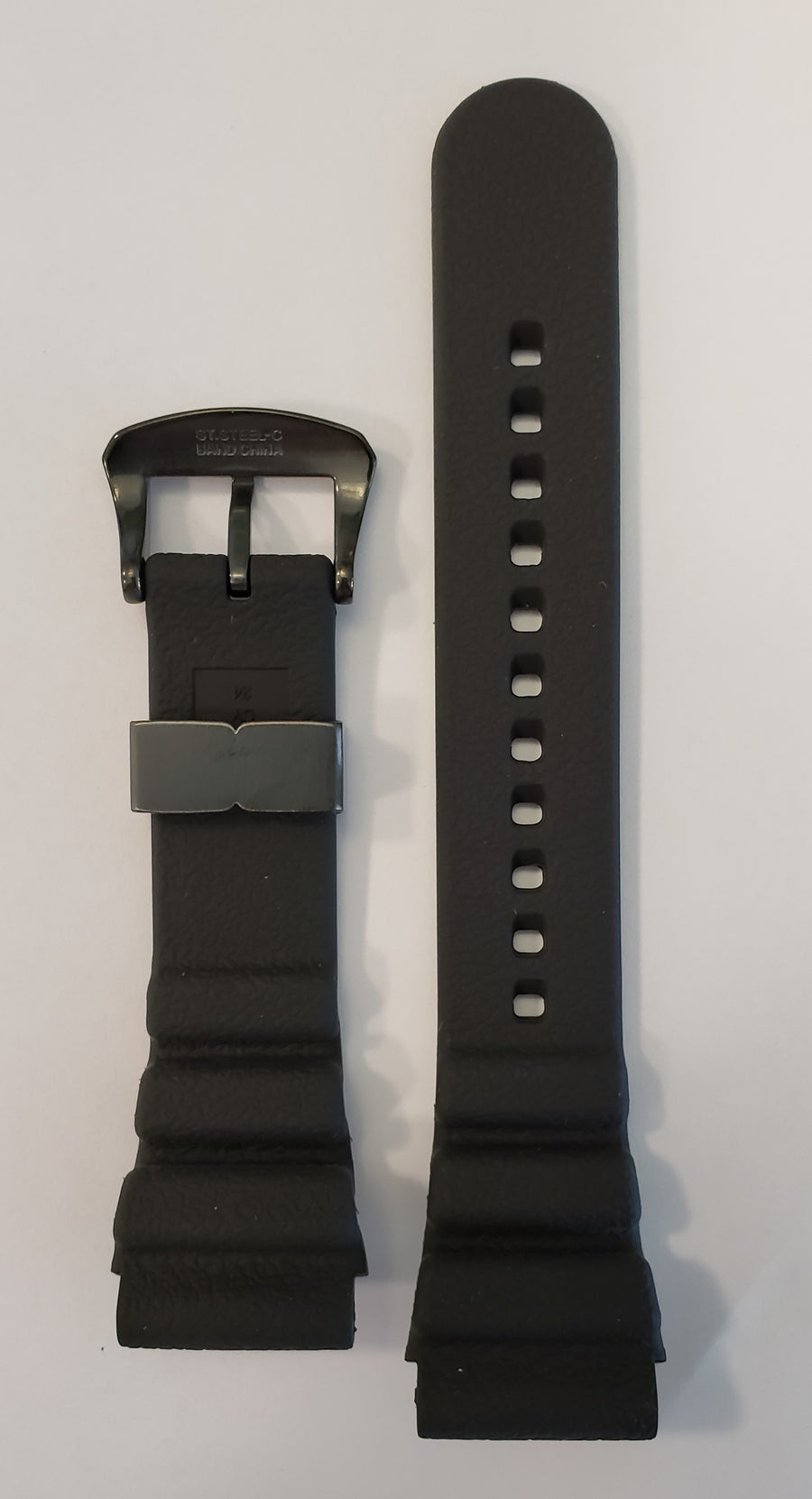 SEIKO Diver 24mm SUN045 Black Rubber Watch Band - WATCHBAND EXPERT