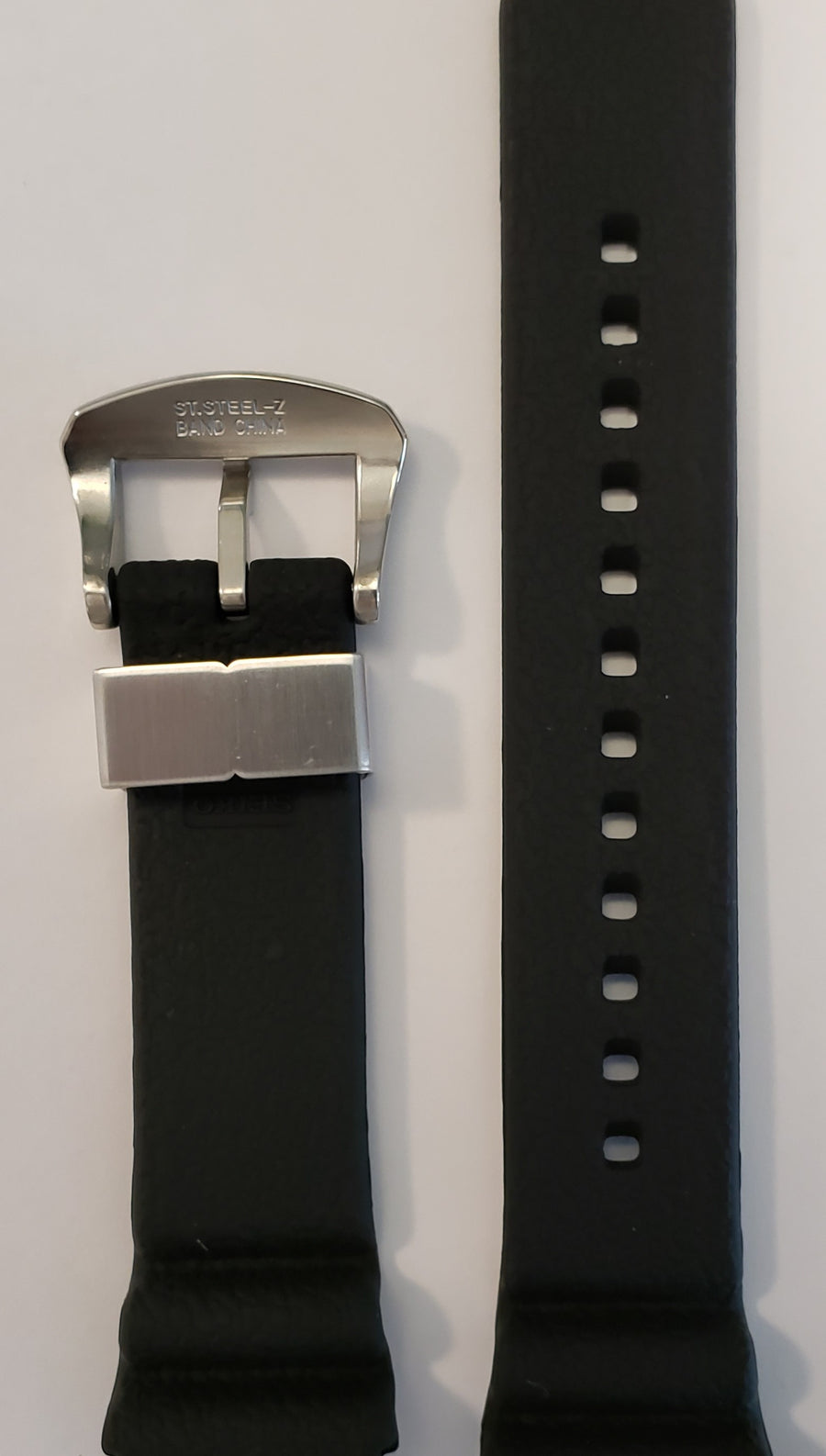 SEIKO Diver 22mm SRP773 Black Rubber Watch Band - WATCHBAND EXPERT