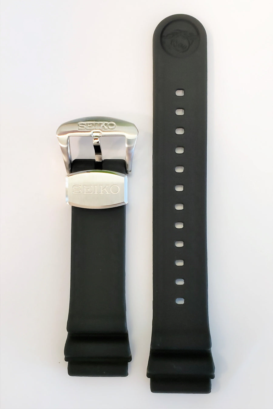 SEIKO Diver 22mm SRP773 Black Rubber Watch Band - WATCHBAND EXPERT