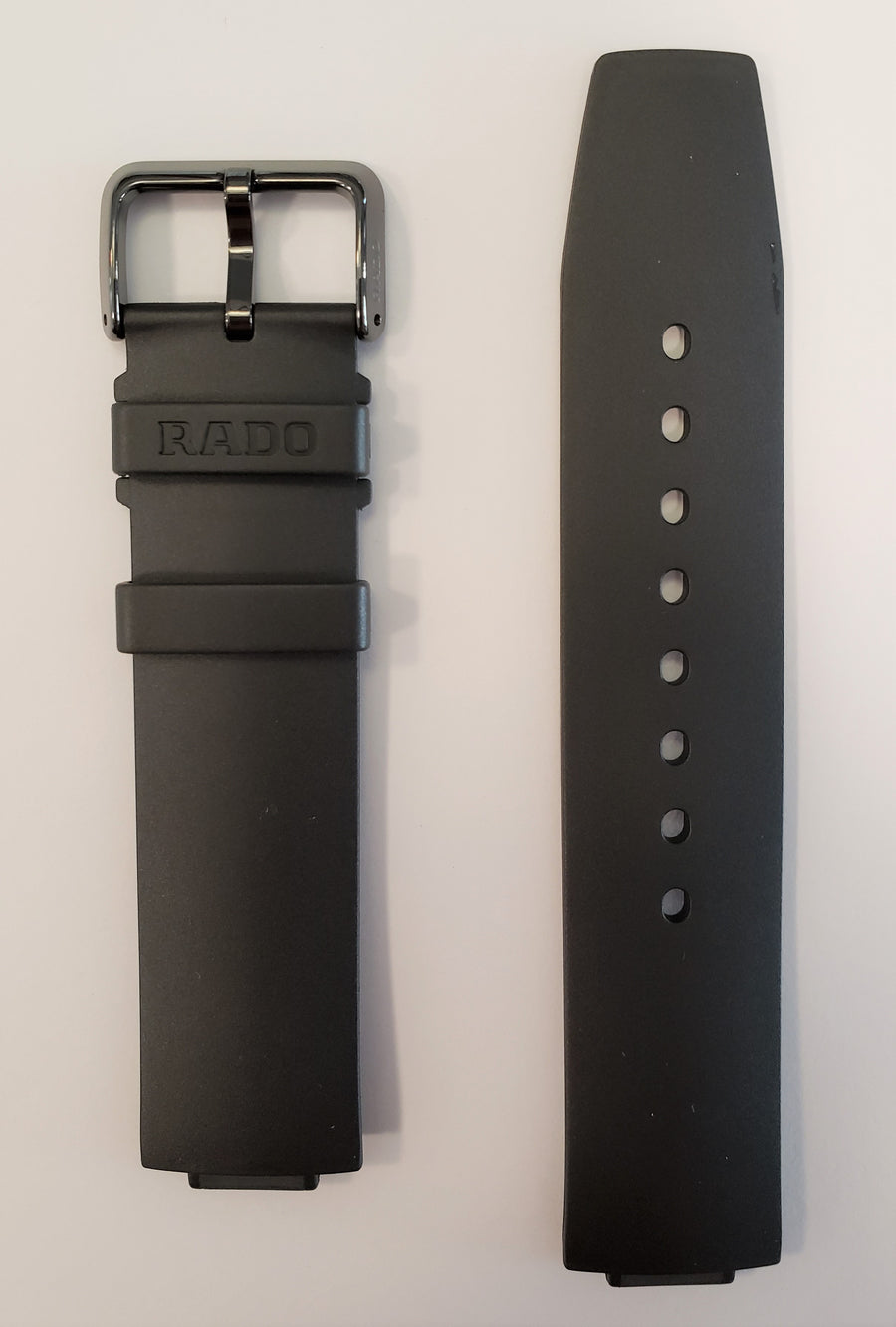 RADO True Thinline Black Rubber Strap Watch Band For R27741709 - WATCHBAND EXPERT