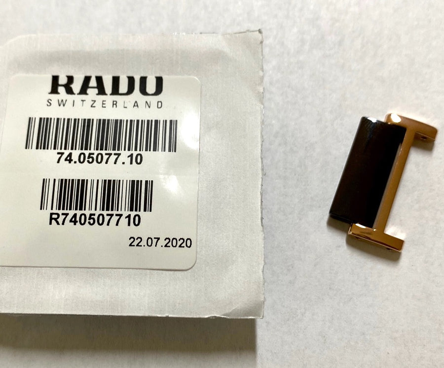 Rado Integral Black / Rose Gold Watch Link For Bracelet # 05077 - WATCHBAND EXPERT