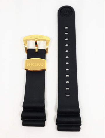 SEIKO Diver 22mm SRPC44 Black Rubber Watch Band - WATCHBAND EXPERT