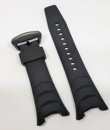 Seiko Coutura SSC697 / SSC697P Black Rubber Watch Band - WATCHBAND EXPERT
