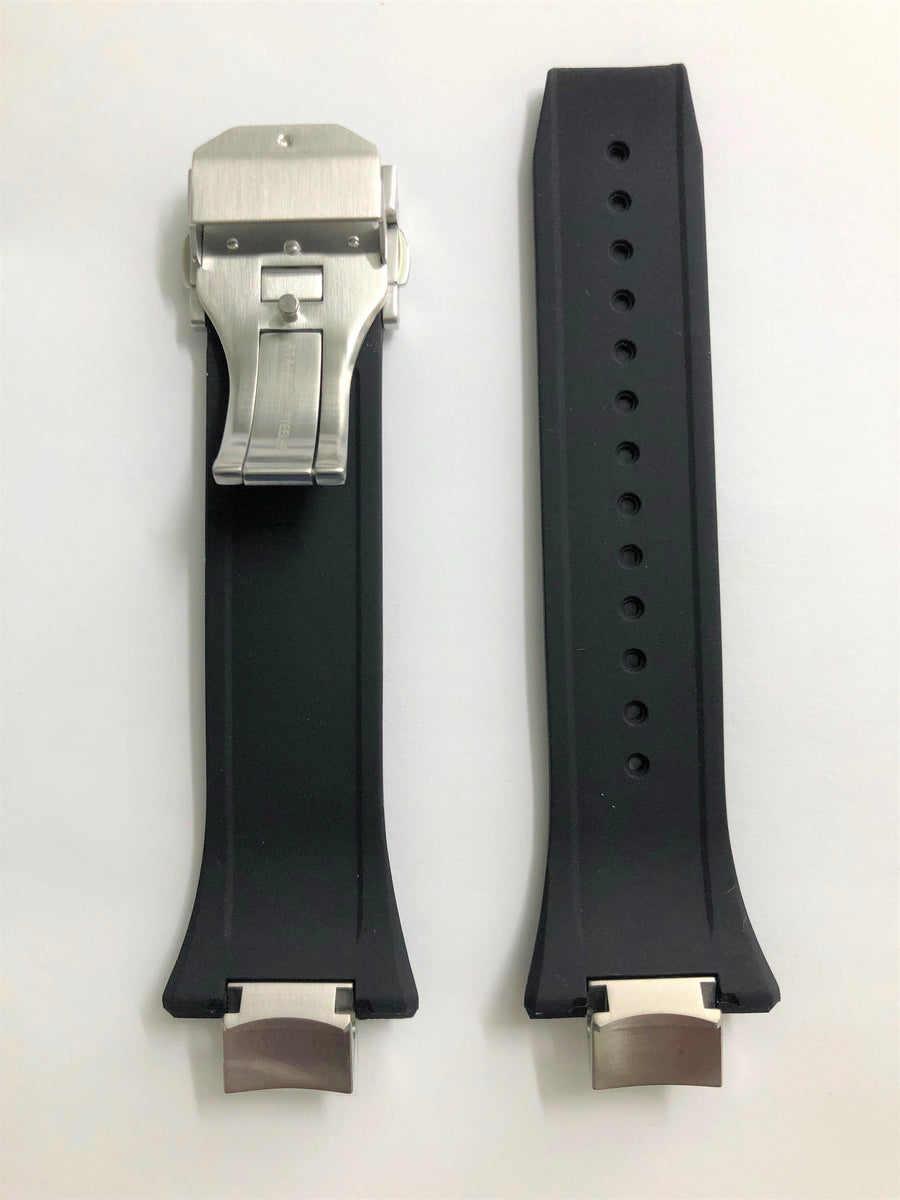 Seiko Astron SSE167 / SSE167J Black Rubber Watch Band - WATCHBAND EXPERT
