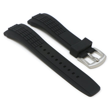 Seiko Velatura 26mm Black Rubber Watch Band Strap - WATCHBAND EXPERT