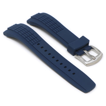 Seiko Velatura 26mm Blue Rubber Watch Band Strap - WATCHBAND EXPERT