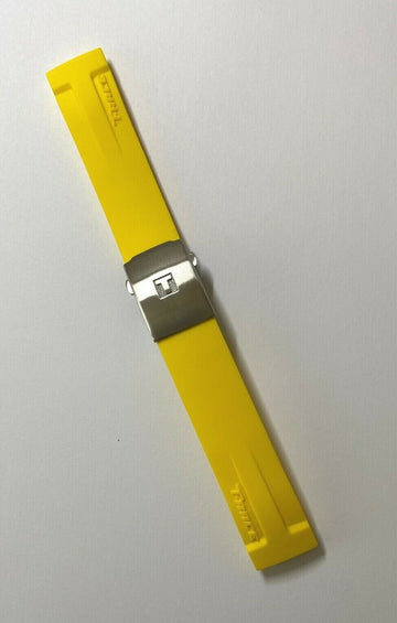 Tissot T-Race Men's Yellow Rubber 21mm Strap Band for back-case T027417A - WATCHBAND EXPERT