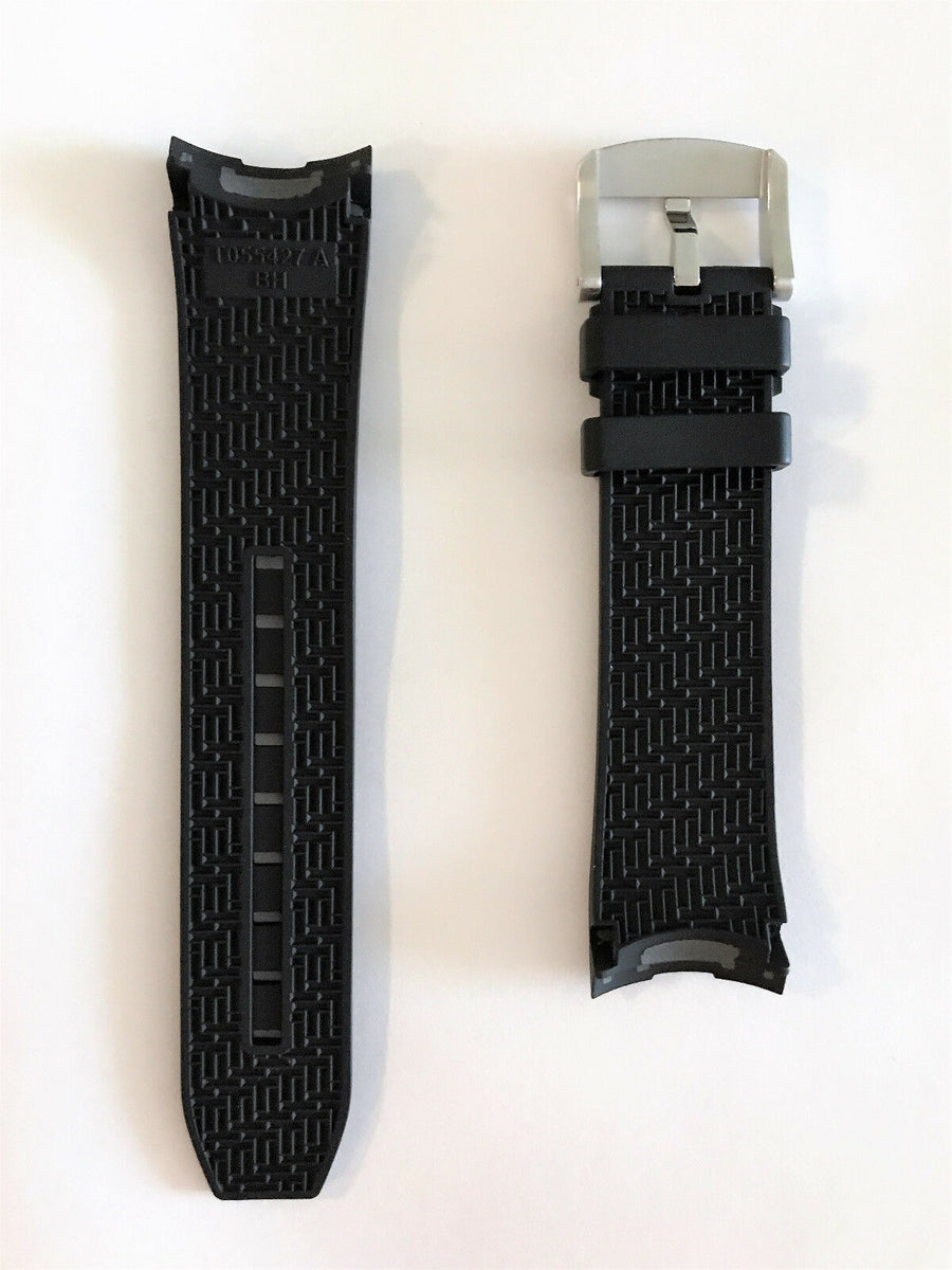 Tissot PRC200 T055427A 23mm Black Rubber Strap Watch Band - WATCHBAND EXPERT