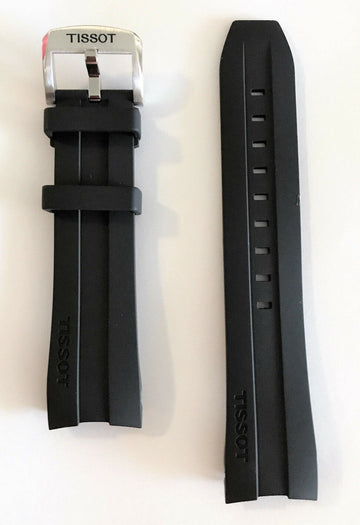 Tissot PRC200 T055427A 23mm Black Rubber Strap Watch Band - WATCHBAND EXPERT