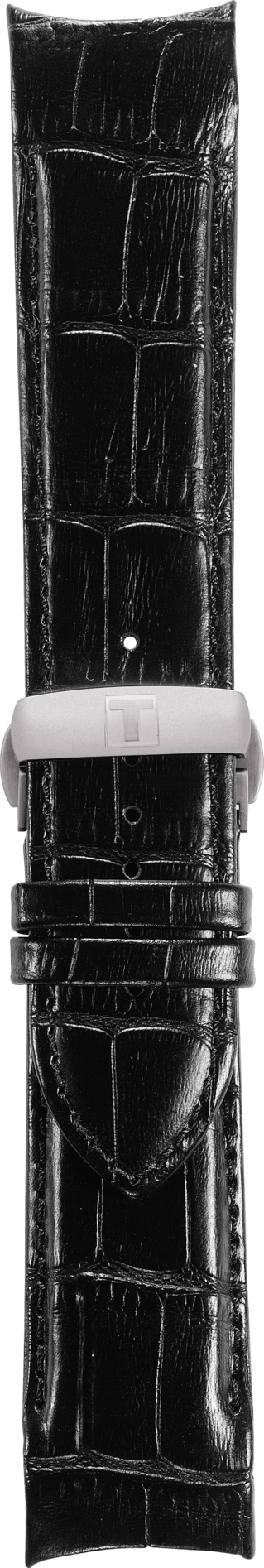 Tissot Couturier 24mm (Longer Size) Black Leather Watch Band - WATCHBAND EXPERT